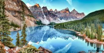 Moraine lake panorama in Banff National Park, Alberta, Canada Naklejkomania - zdjecie 1 - miniatura