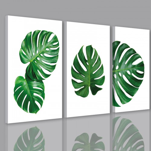 WYPRZEDAŻ 60X120 Obrazy na ścianę do salonu  sypialni 41218 liście monstera - zdjęcie 2