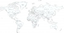 Naklejka ścienna - mapa świata biała angielska mapa 6 Naklejkomania - zdjecie 2 - miniatura