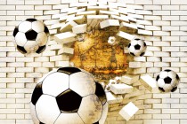 Fototapeta piłkarska  na ścianę tapeta na fizelinie dla dzieci młodzieży sport 9101 Naklejkomania - zdjecie 2 - miniatura
