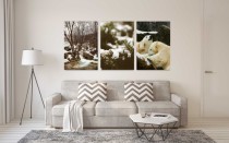 Obrazy na ścianę sypialni, salonu zima, las, niedźwiedź 20264 Naklejkomania - zdjecie 2 - miniatura