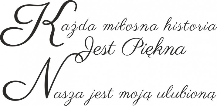 780 Napis ścienny naklejka na ścianę Każda miłosna historia jest piękna Nasza jest moja ulubiona - zdjęcie 2