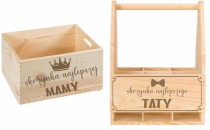Skrzynki drewniane, prezent dla rodziców na rocznicę ślubu zestaw dla rodziców Naklejkomania - zdjecie 1 - miniatura