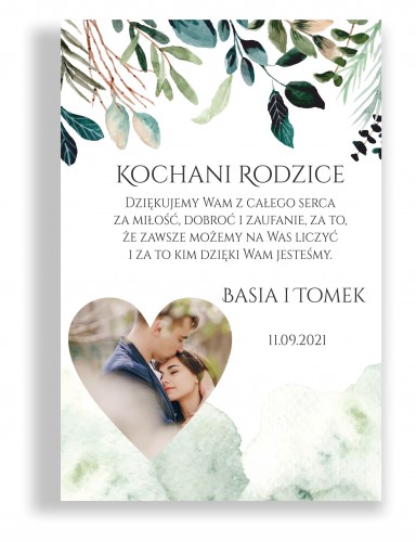 Obraz na ramie podziękowanie dla rodziców prezent wesele ślub 64511 - zdjęcie 3