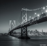 San Francisco Bay Bridge in Black and White Naklejkomania - zdjecie 1 - miniatura