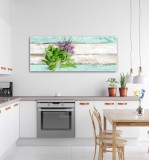Obraz na ścianę do kuchni zioła, pastelowe tło 20236 Naklejkomania - zdjecie 2 - miniatura