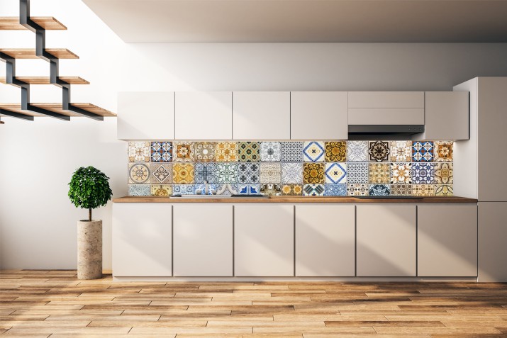 Naklejki do kuchni płytki kafelki okleina kuchenna z laminatem 124592886 - zdjęcie 1