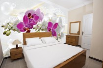 Fototapeta na ścianę tapeta na fizelinie do sypialni Orchideowa delikatność 10146 Naklejkomania - zdjecie 1 - miniatura