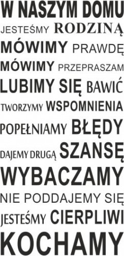 517 Dekory na ścianę do salonu przedpokoju z napisem naklejka ścienna W tym domu mówimy sobie prawdę - zdjęcie 2