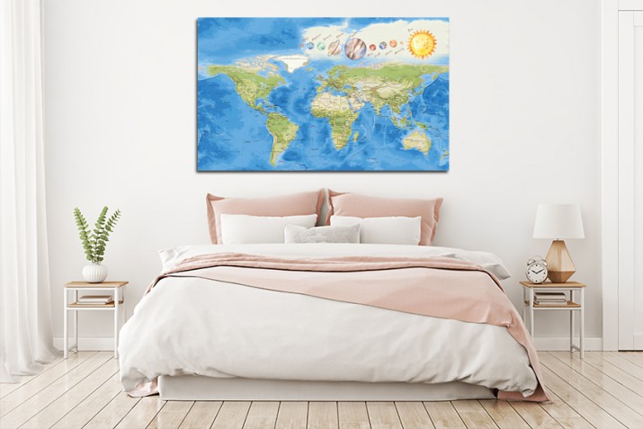 Obrazy na ścianę mapa świata 41095 - zdjęcie 2
