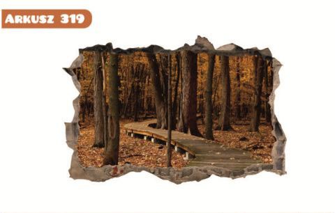Naklejka na ścianę, dziura 3D las 319 - zdjęcie 2