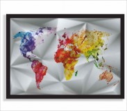 Plakat mapa świata  61240 Naklejkomania - zdjecie 2 - miniatura