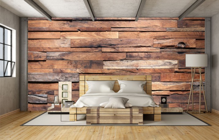 Tapeta na ścianę samoprzylepna 9931 panele drewniene