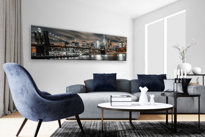 WYPRZEDAŻ 40x120 Obraz na szkle Nocna panorama miejska 41274 - zdjęcie 3