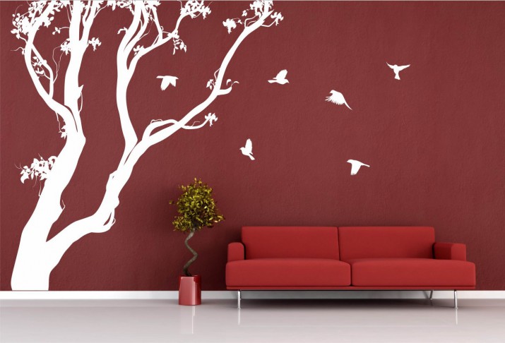 Naklejki na ścianę ścienne na ściany naklejka dekoracyjna ścienna, drzewo 10090 Naklejkomania - zdjecie 1