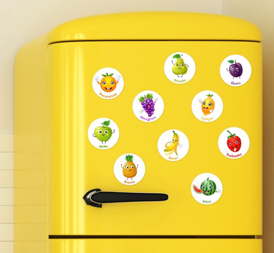 Magnes magnesy na lodówkę owoce 10szt - zdjęcie 2