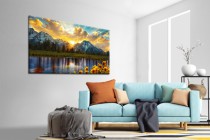 Obraz na ramie płótno canvas- pejzaż, góry, jezioro 15088 Naklejkomania - zdjecie 2 - miniatura