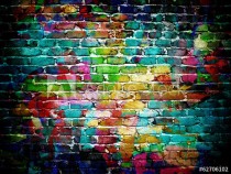 graffiti brick wall Naklejkomania - zdjecie 1 - miniatura