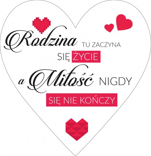 Tabliczki drewniane 60020 Rodzina tu zaczyna się życie... - zdjęcie 2