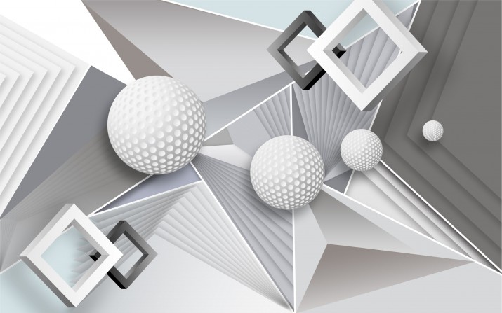 Fototapety na ścianę 3d kule geometria 40426 - zdjęcie 2