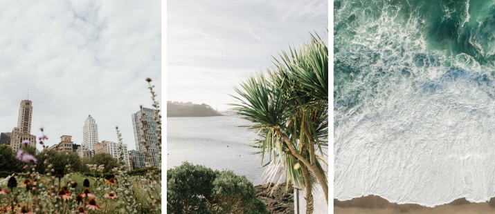 Zestaw plakatów trzy plakaty na ścianę w ramie turkusowa Kalifornia KP110 - zdjęcie 3