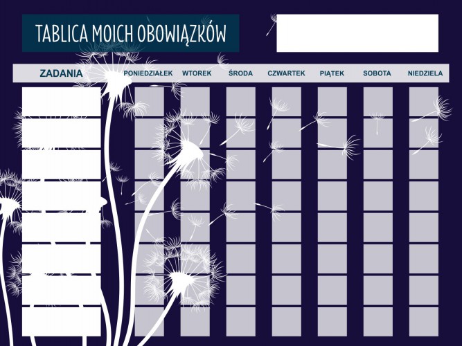 Tablica motywacyjna magnetyczna tablica z obowiązkami dmuchawce 4527 - zdjęcie 4