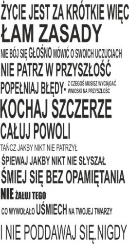 890 Naklejka ścienna dekoracyjna , cytat - zdjęcie 2