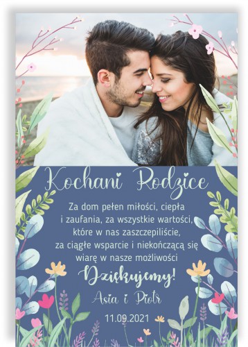 Obraz na ramie podziękowanie dla rodziców prezent wesele ślub 64501 - zdjęcie 3