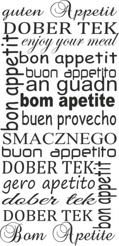 745 Naklejki na ścianę napisy do kuchni Bon Appetit Smacznego - zdjęcie 2