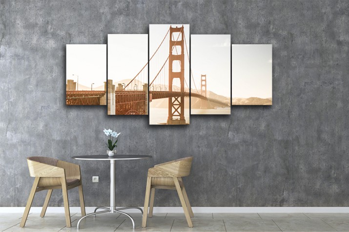 Obrazy 5 częściowe- Most, San Francisco 12281 - zdjęcie 2