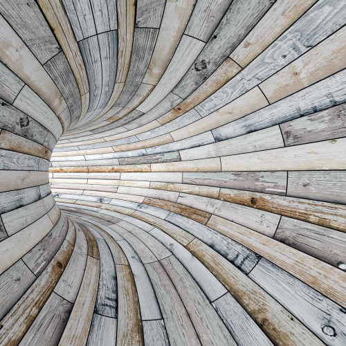 Fototapety na ścianę tunel 3d drewno 10856 - zdjęcie 2