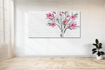 Obraz na ramie płótno canvas- obraz do sypialni drzewo, kwiaty 5147 Naklejkomania - zdjecie 3 - miniatura