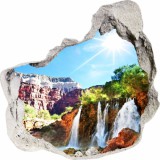 Naklejka na ścianę, dziura 3D kanion góry wodospad 3523 Naklejkomania - zdjecie 2 - miniatura