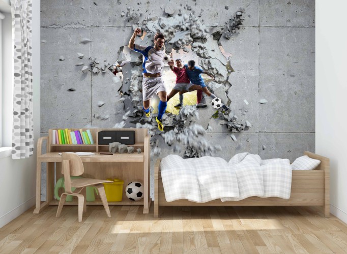 Fototapeta piłkarska na ścianę dla dzieci młodzieży sport Tapety winylowe 3d 10702