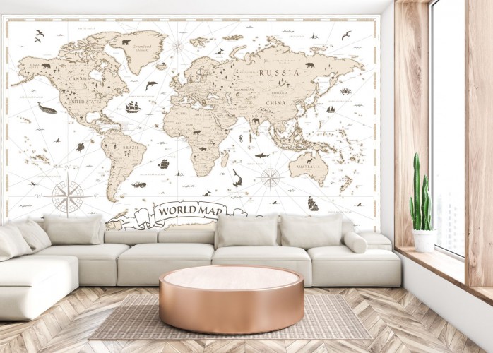 Fototapety Fotatapeta na ścianę  mapa świata 313315593