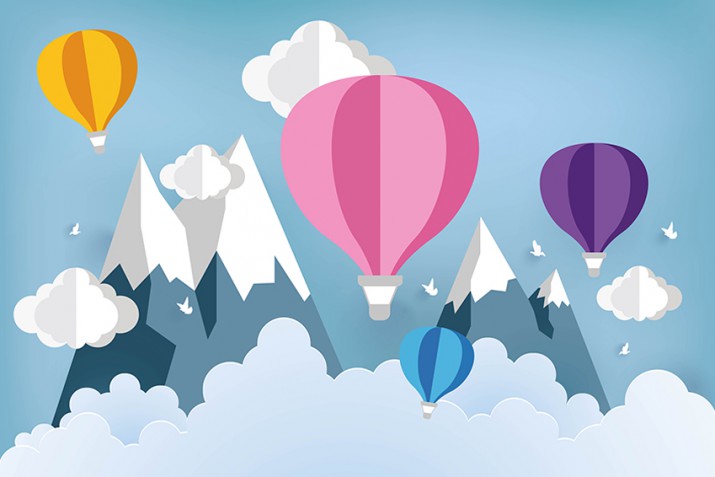Fototapety fototapeta dla dzieci góry  41074 balony - zdjęcie 2