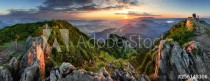 Mountain valley during sunrise. Natural summer landscape in Slovakia Naklejkomania - zdjecie 1 - miniatura