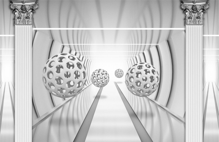 Fototapeta fototapety na ścianę 9672 kule tunel 3d - zdjęcie 2
