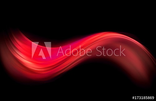 Awesome Glowing Abstract Blurred Red Wave Design - zdjęcie 1