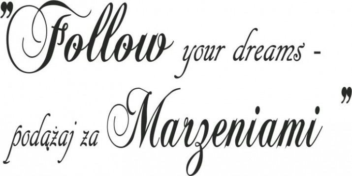 843 Napisy motywacyjne naklejki ścienne Follow your dream-podążaj za marzeniami - zdjęcie 2