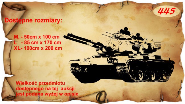 Naklejka dekoracyjna na ścianę, czołg  445 - zdjęcie 2