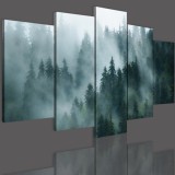 Obrazy na ścianę 5 częściowy 41540 las we mgle Naklejkomania - zdjecie 2 - miniatura