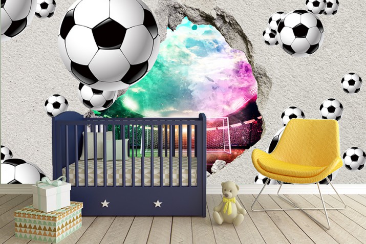 Fototapety sport tapety piłkarskie 3d fototapeta płka nożna 9110
