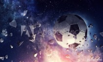 Soccer ball in cosmos Naklejkomania - zdjecie 1 - miniatura