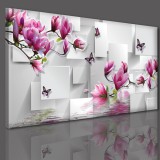 WYPRZEDAŻ 40x80 Obraz na ścianę do sypialni salonu  tajemniczy kwiat 41296 Naklejkomania - zdjecie 2 - miniatura