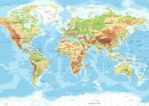 Plakat mapa świata  61235 Naklejkomania - zdjecie 3 - miniatura