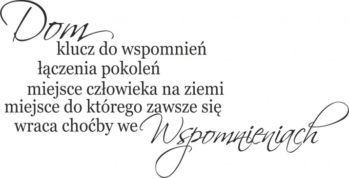 600 Dekoracje na ścianę z napisami Dom klucz do wspomnień łączenia pokoleń - zdjęcie 2