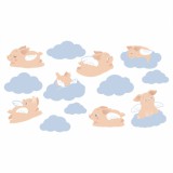 Naklejka ścienna dla dzieci - świnki, chmurki 7027 Naklejkomania - zdjecie 2 - miniatura