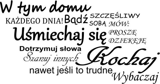 512 Naklejka ścienna z cytatem do sypialni salonu Uśmiechaj się Kochaj Wybaczaj - zdjęcie 2