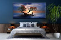 Obraz na ścianę do sypialni salonu kolorowe drzewo 41245 Naklejkomania - zdjecie 3 - miniatura